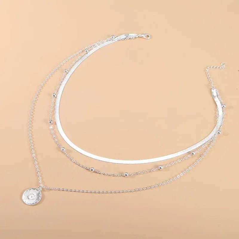 Collier Argent 925 Trois Couches - Femme - FoytiShop