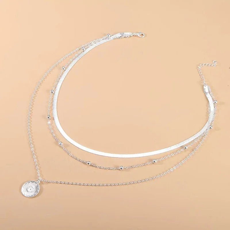 Collier Argent 925 Trois Couches - Femme - FoytiShop