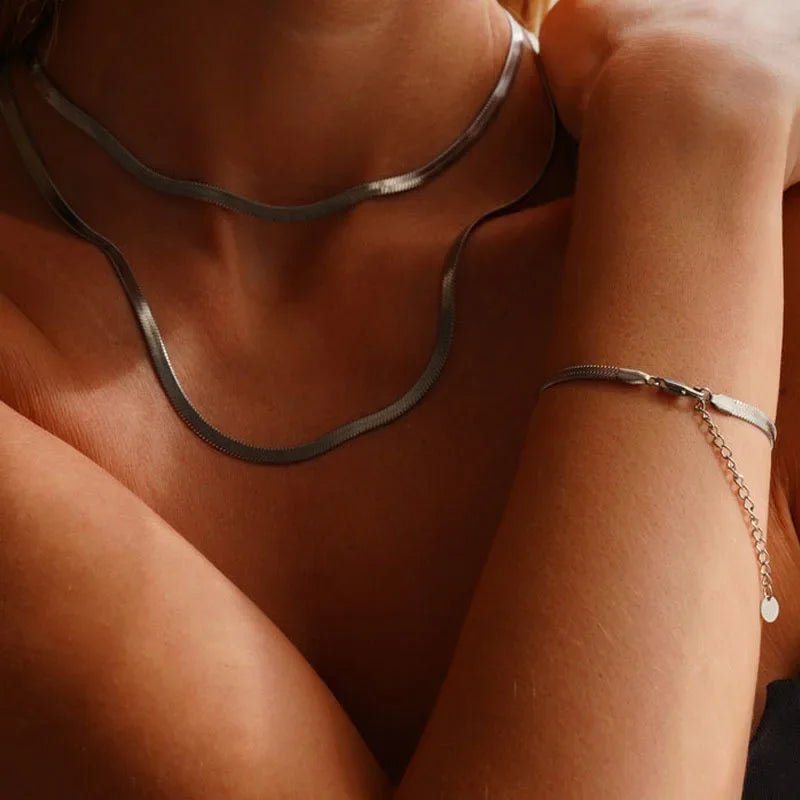 Collier Chevrons Argent 925 - Femme - FoytiShop