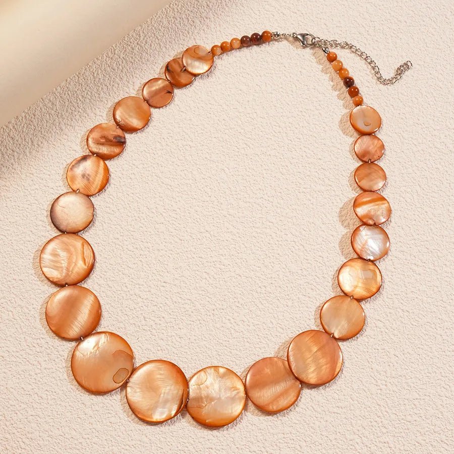 Collier de perles acryliques irrégulières Double couche pour femmes - FoytiShop