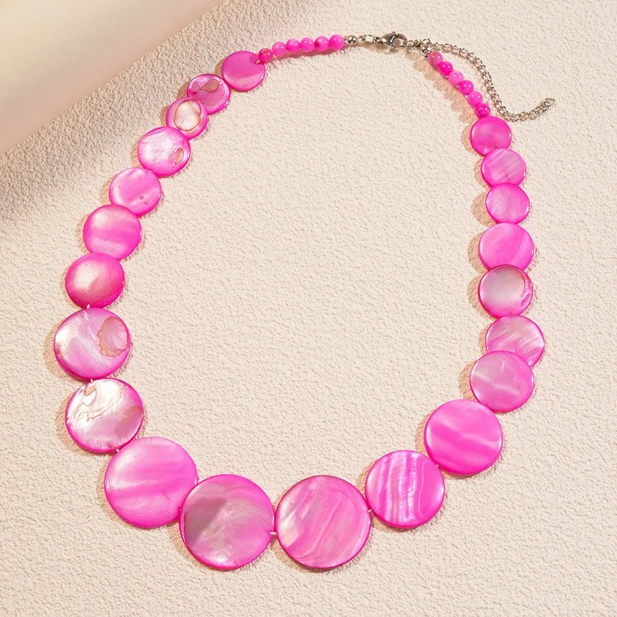 Collier de perles acryliques irrégulières Double couche pour femmes - FoytiShop
