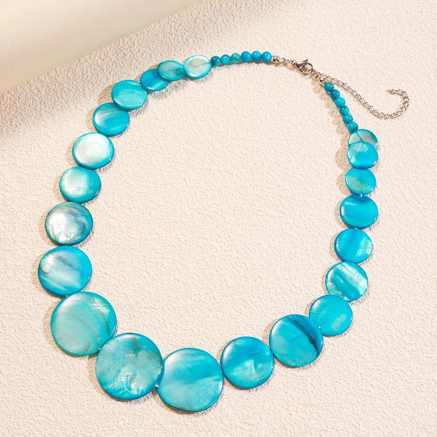 Collier de perles acryliques irrégulières Double couche pour femmes - FoytiShop