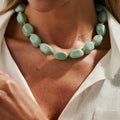 Collier femmes mode à la main perle tour de cou bijoux de fête - FoytiShop