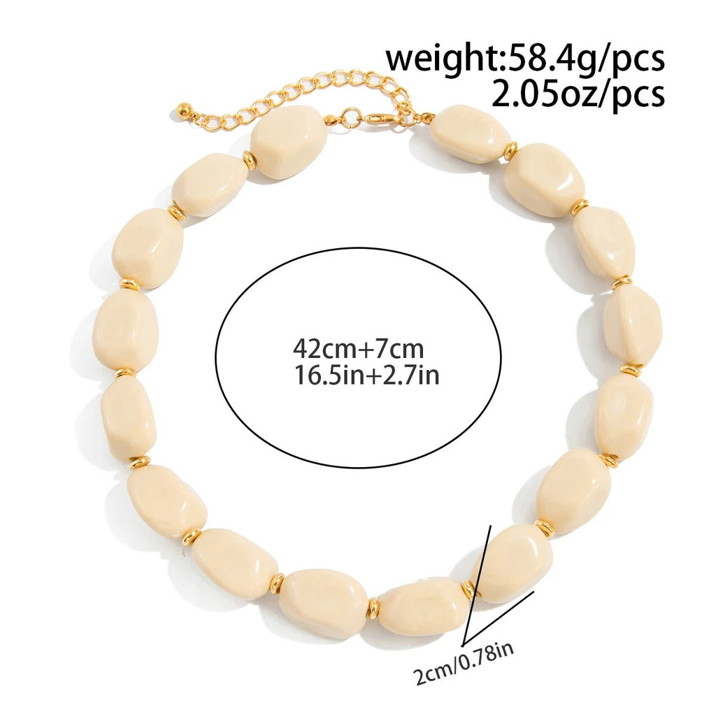 Collier femmes mode à la main perle tour de cou bijoux de fête - FoytiShop