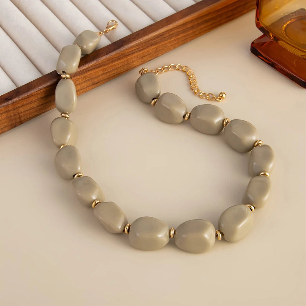 Collier femmes mode à la main perle tour de cou bijoux de fête - FoytiShop