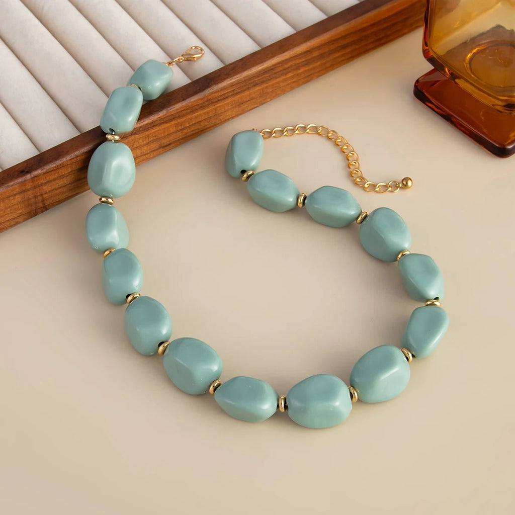 Collier femmes mode à la main perle tour de cou bijoux de fête - FoytiShop