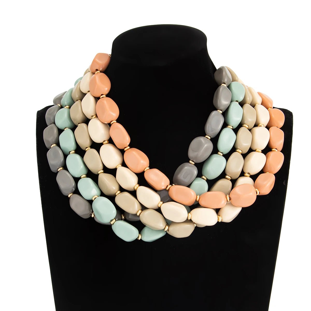 Collier femmes mode à la main perle tour de cou bijoux de fête - FoytiShop