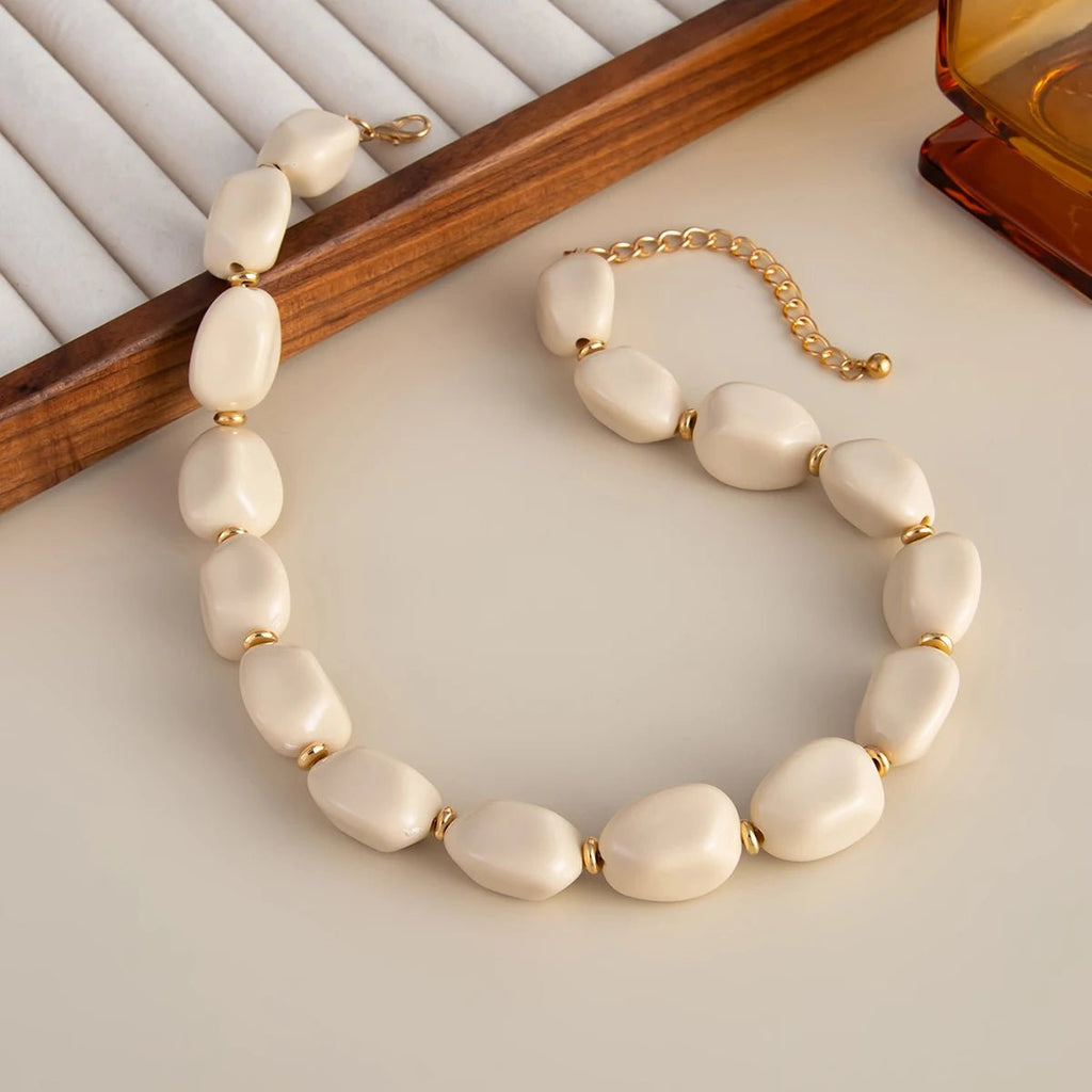 Collier femmes mode à la main perle tour de cou bijoux de fête - FoytiShop