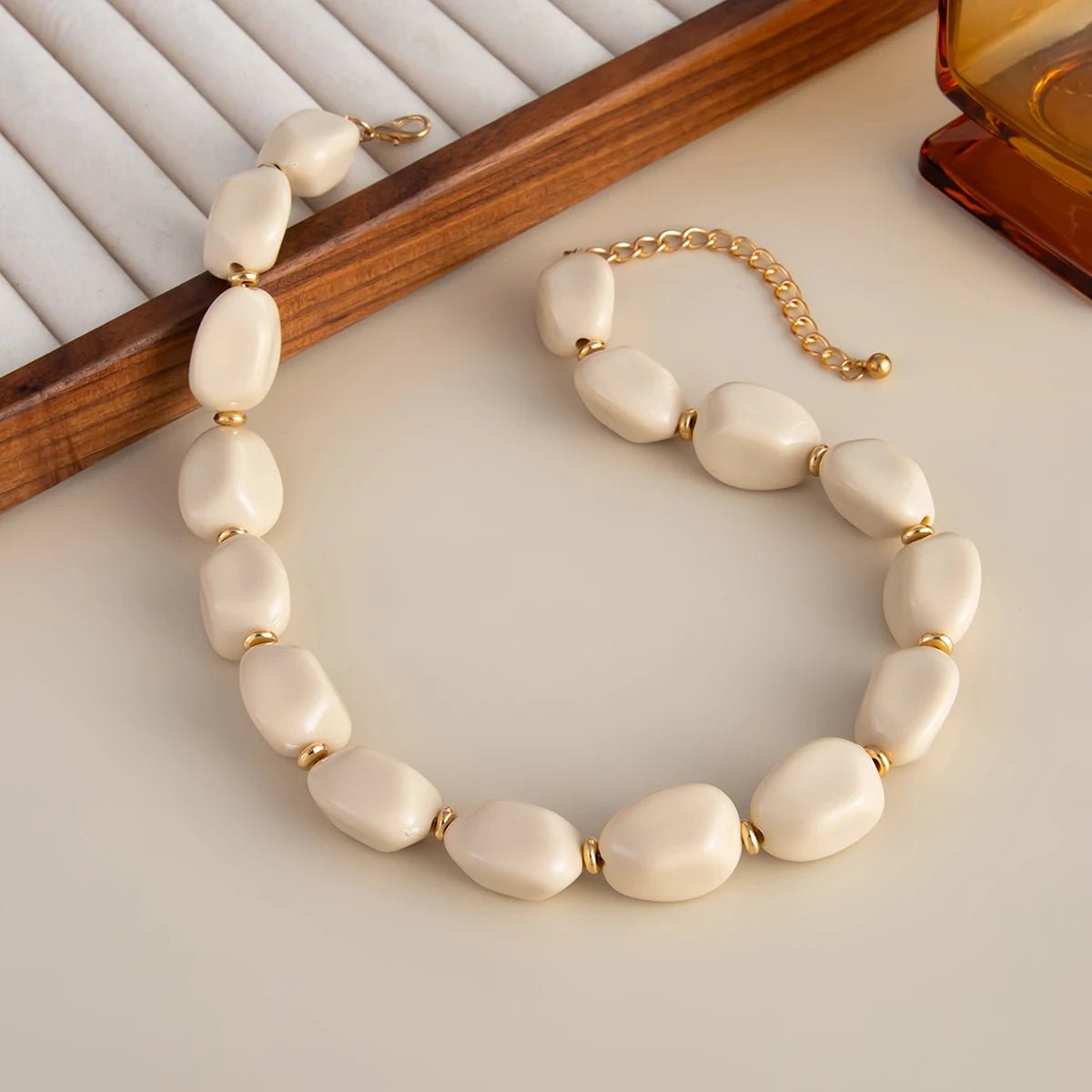 Collier femmes mode à la main perle tour de cou bijoux de fête - FoytiShop