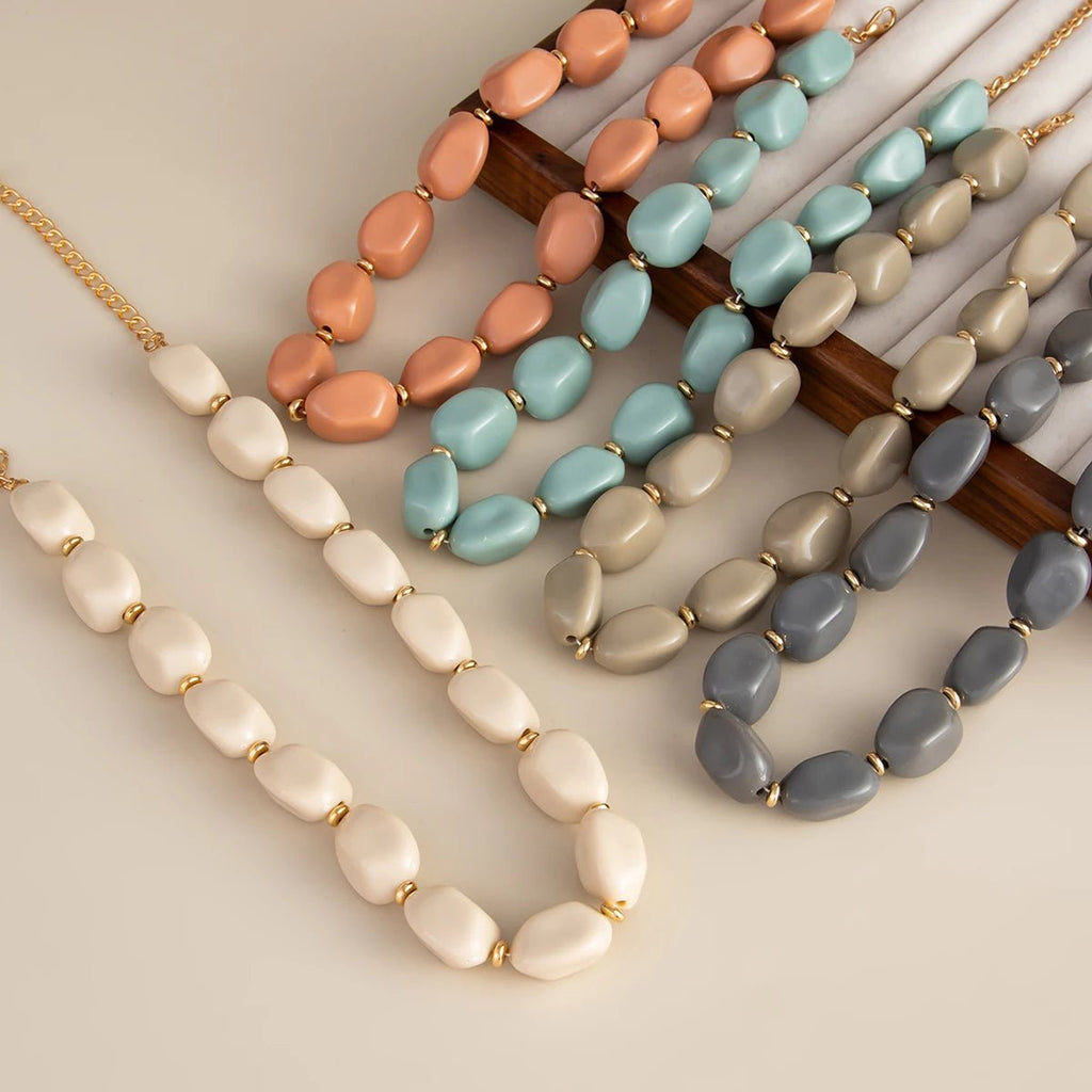 Collier femmes mode à la main perle tour de cou bijoux de fête - FoytiShop