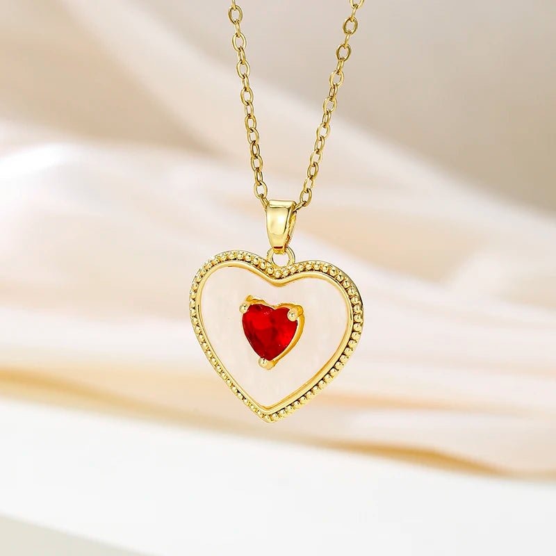 Collier Pendentif Cœur Creux Élégant - Cadeau Fête des Mères - FoytiShop