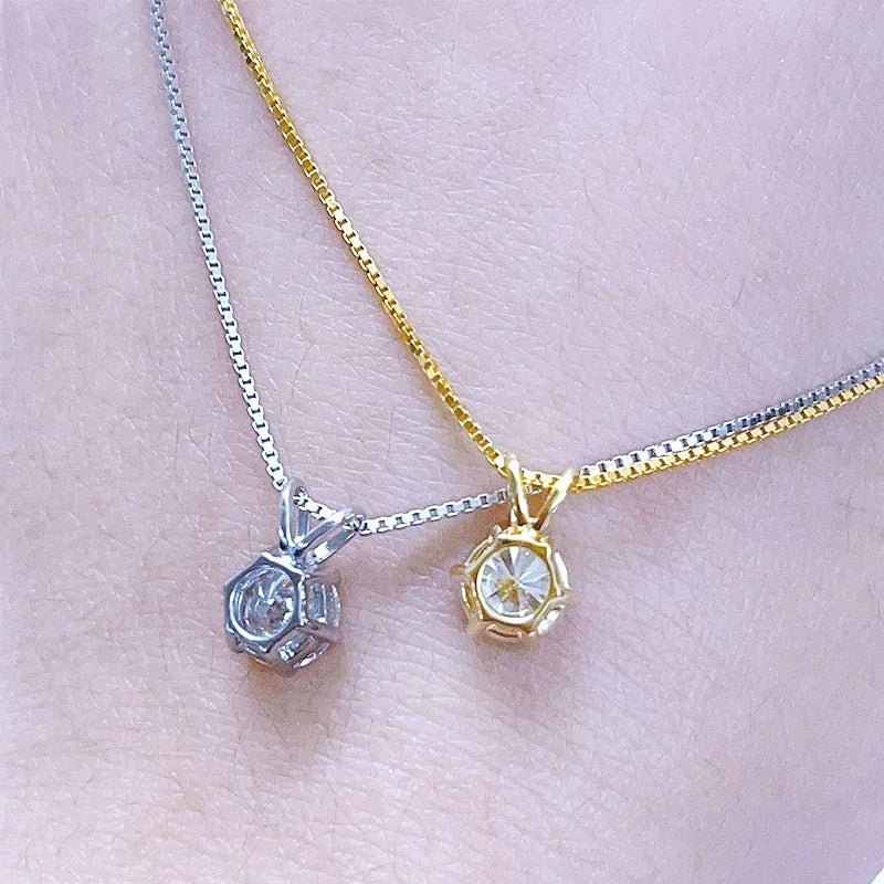💎 Collier pour Femmes Diamant Pendentif - Fiançailles Fête Mariage Cadeau - FoytiShop