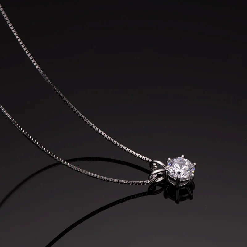 💎 Collier pour Femmes Diamant Pendentif - Fiançailles Fête Mariage Cadeau - FoytiShop