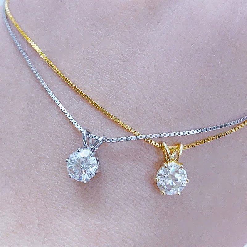 💎 Collier pour Femmes Diamant Pendentif - Fiançailles Fête Mariage Cadeau - FoytiShop