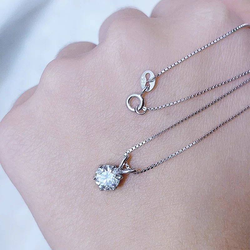 💎 Collier pour Femmes Diamant Pendentif - Fiançailles Fête Mariage Cadeau - FoytiShop