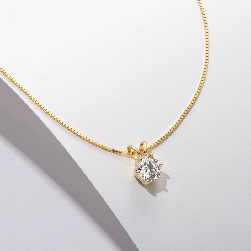 💎 Collier pour Femmes Diamant Pendentif - Fiançailles Fête Mariage Cadeau - FoytiShop