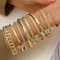 ✨ Ensemble 10 Pièces Élégant Bohème Folk Rétro - Bracelet Or Argent Mariage - FoytiShop