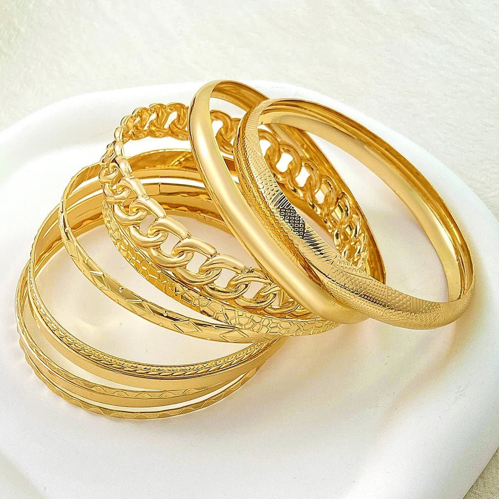 ✨ Ensemble 10 Pièces Élégant Bohème Folk Rétro - Bracelet Or Argent Mariage - FoytiShop