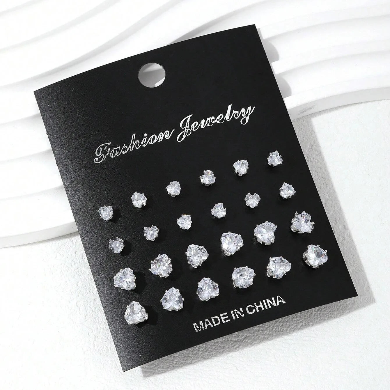💎 Ensemble 12 Paires Boucles d'Oreilles Zircone - Luxe et Élégance - FoytiShop
