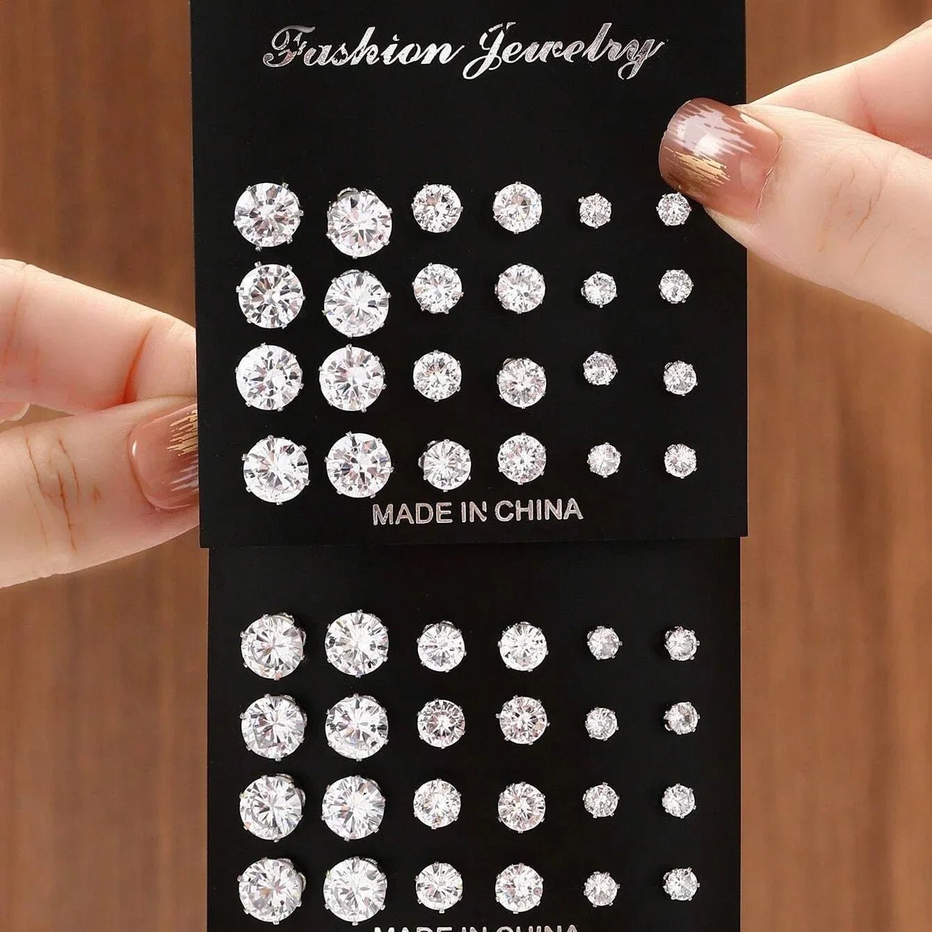 💎 Ensemble 12 Paires Boucles d'Oreilles Zircone - Luxe et Élégance - FoytiShop