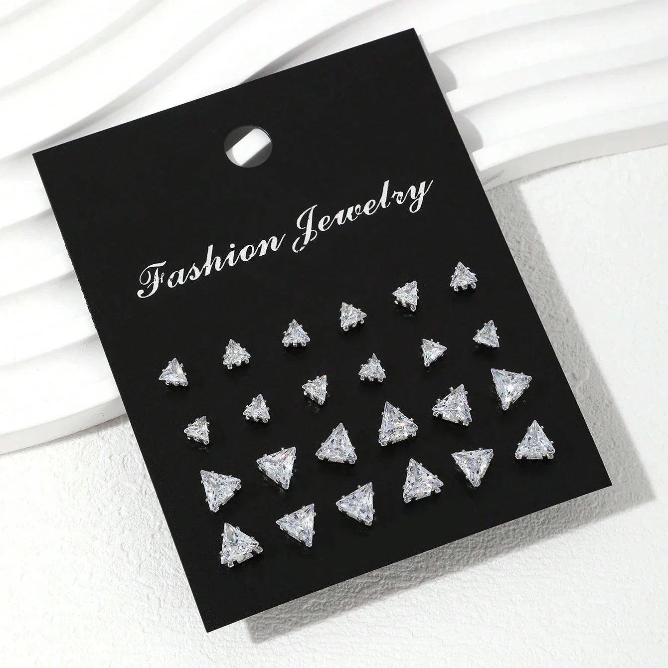 💎 Ensemble 12 Paires Boucles d'Oreilles Zircone - Luxe et Élégance - FoytiShop