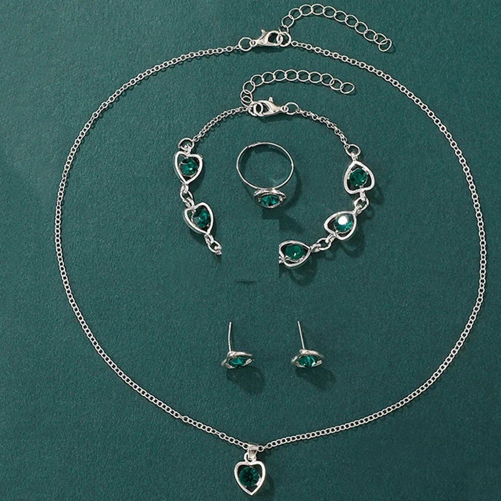 💖 Ensemble Bijoux Coeur Biscuit - Bague, Collier, Boucles d'Oreilles - FoytiShop