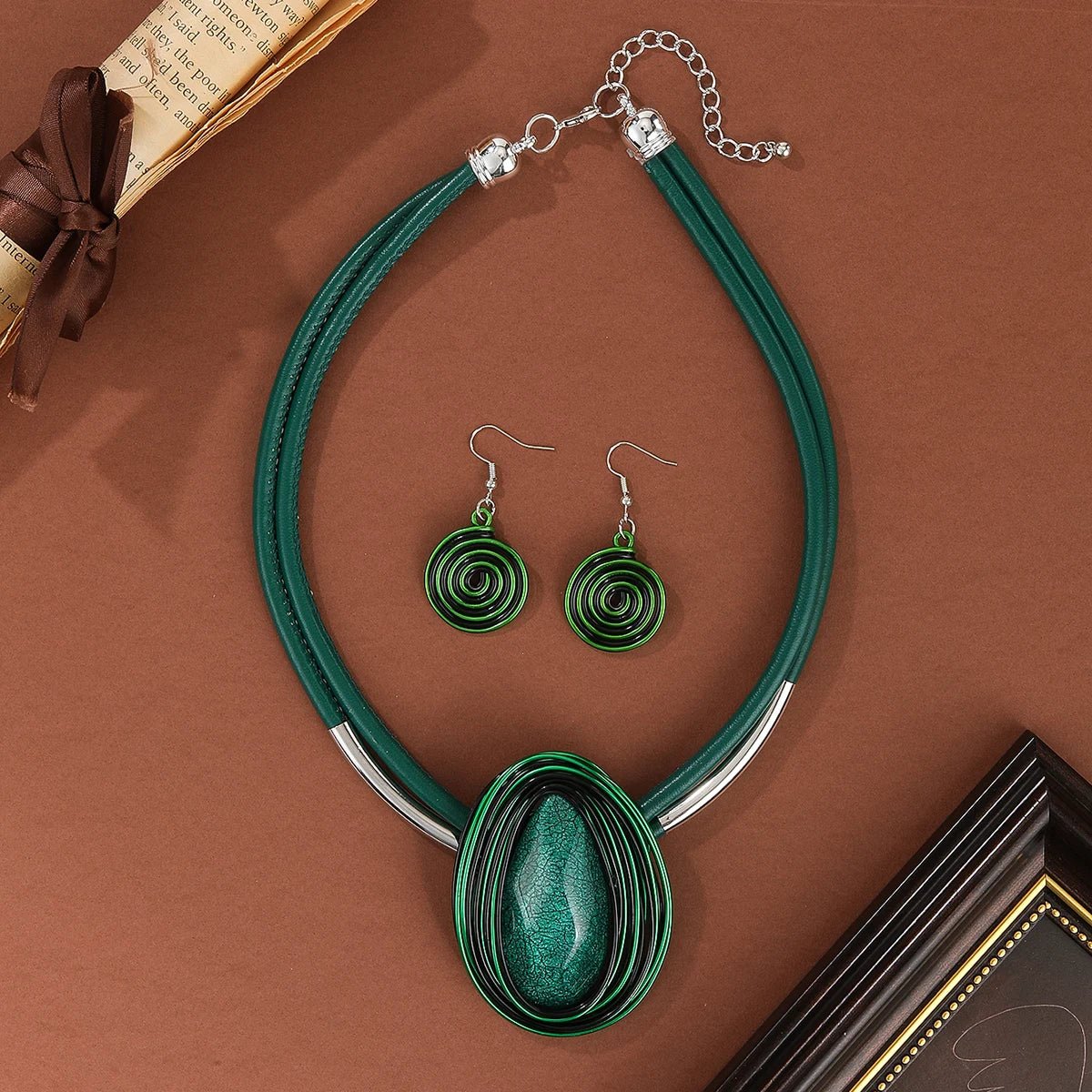 💎 Ensemble Bijoux Cristal Coloré Forme Ovale - Élégance PV - FoytiShop