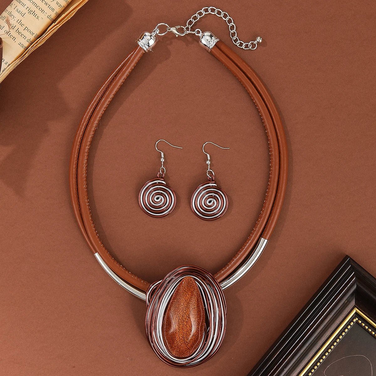 💎 Ensemble Bijoux Cristal Coloré Forme Ovale - Élégance PV - FoytiShop