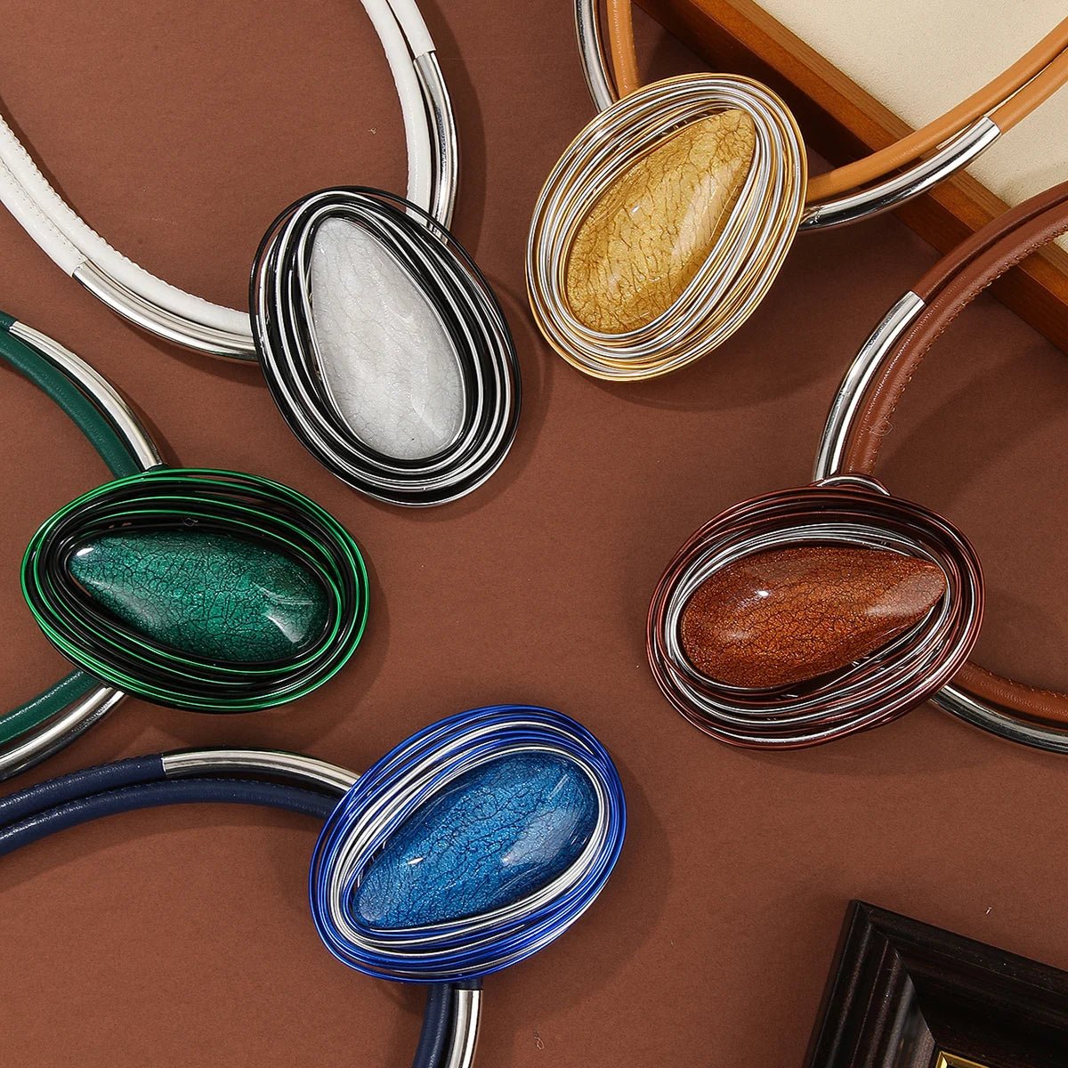 💎 Ensemble Bijoux Cristal Coloré Forme Ovale - Élégance PV - FoytiShop