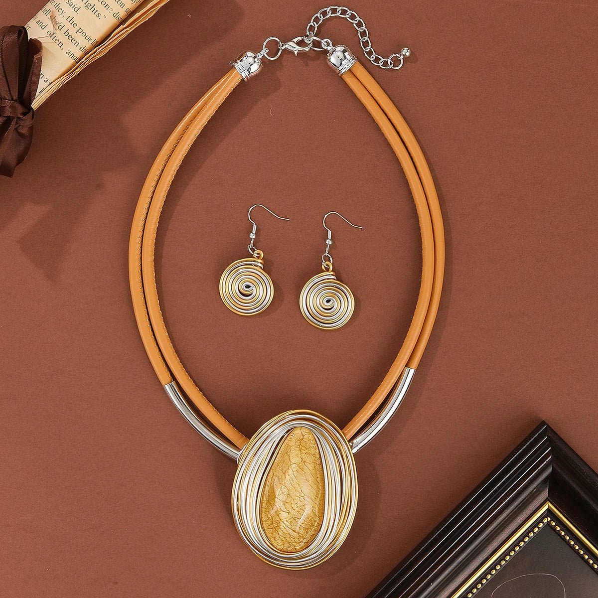 💎 Ensemble Bijoux Cristal Coloré Forme Ovale - Élégance PV - FoytiShop