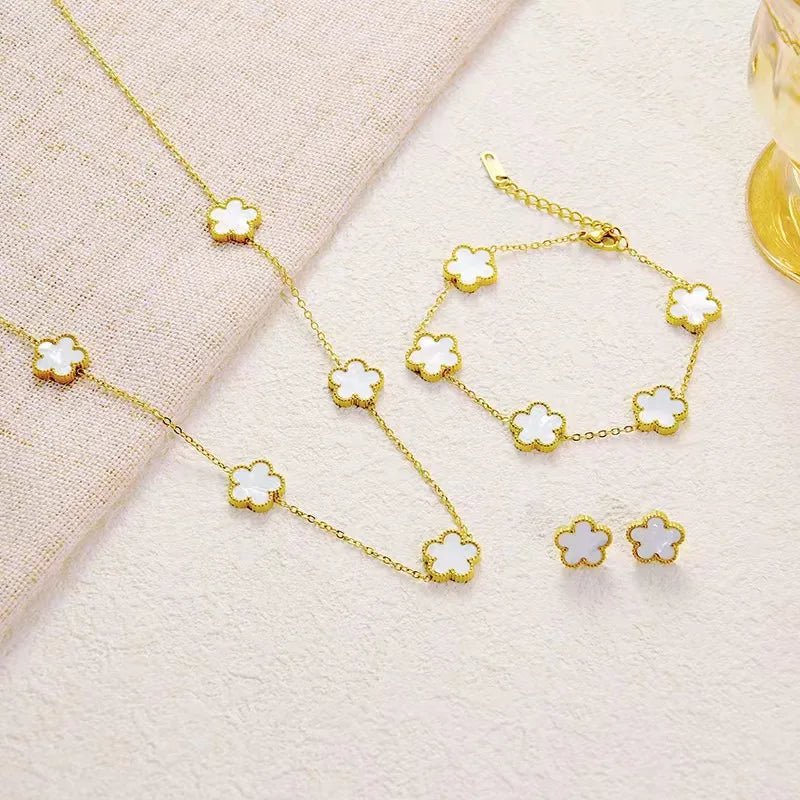 Ensemble Bijoux Fleur de Prunier 3 Pièces - FoytiShop