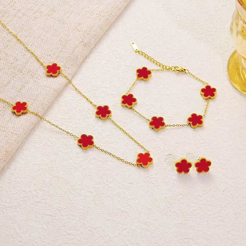 Ensemble Bijoux Fleur de Prunier 3 Pièces - FoytiShop