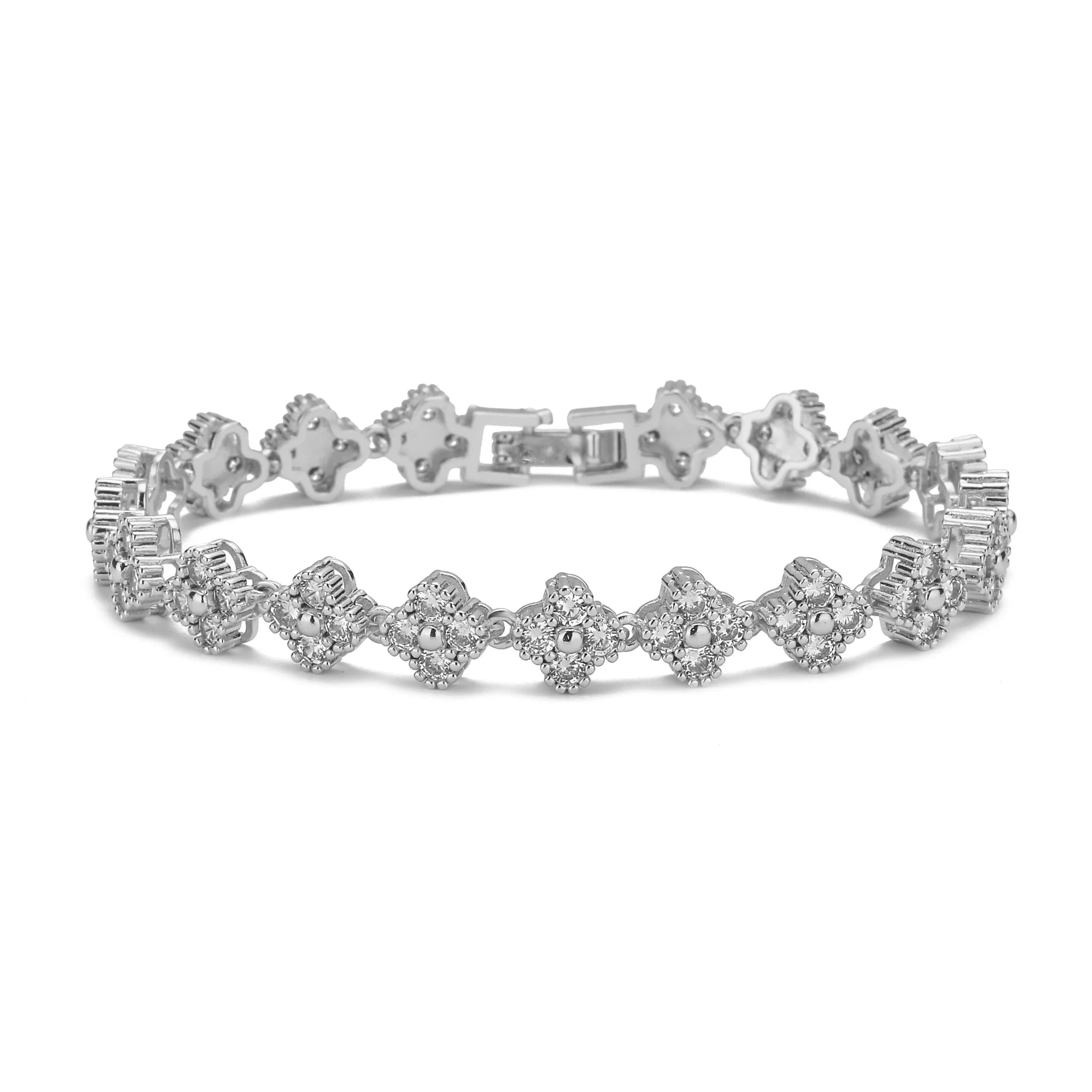 Ensemble Bijoux Fleurs Plaqué Or 18K – Collier & Bracelet Femme - FoytiShop