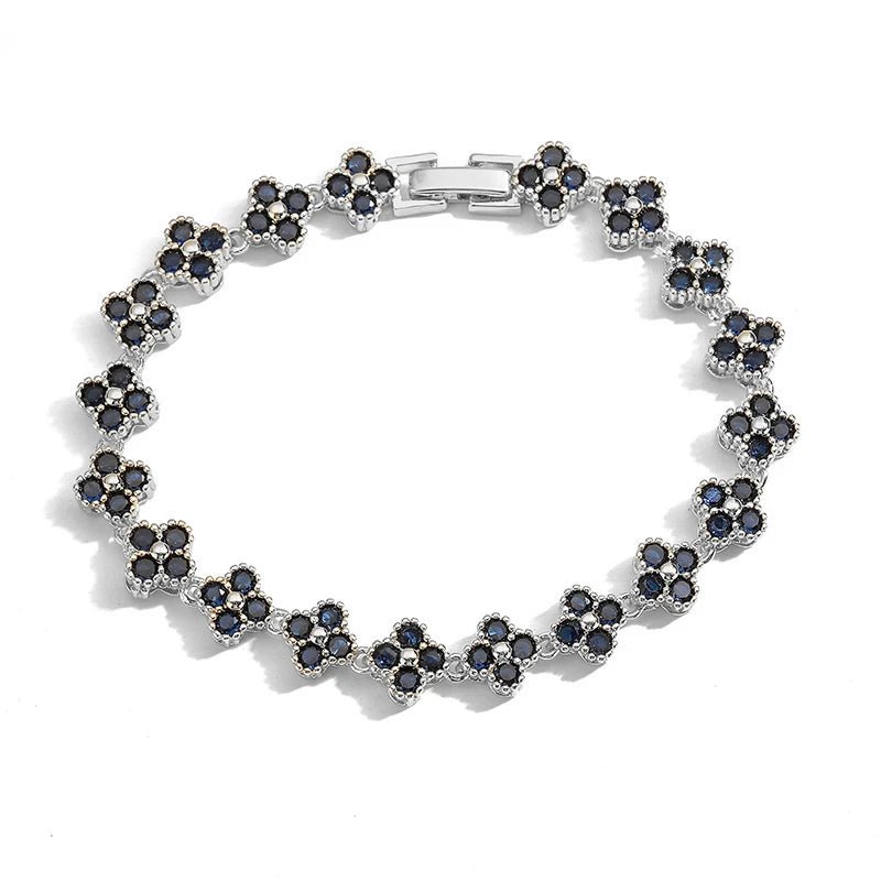 Ensemble Bijoux Fleurs Plaqué Or 18K – Collier & Bracelet Femme - FoytiShop