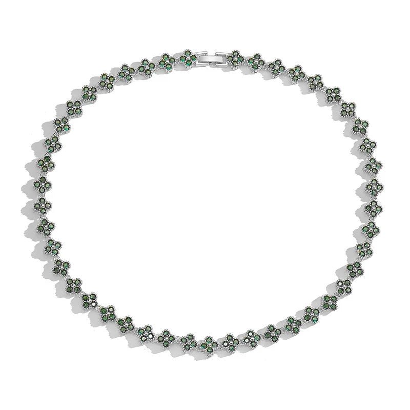 Ensemble Bijoux Fleurs Plaqué Or 18K – Collier & Bracelet Femme - FoytiShop