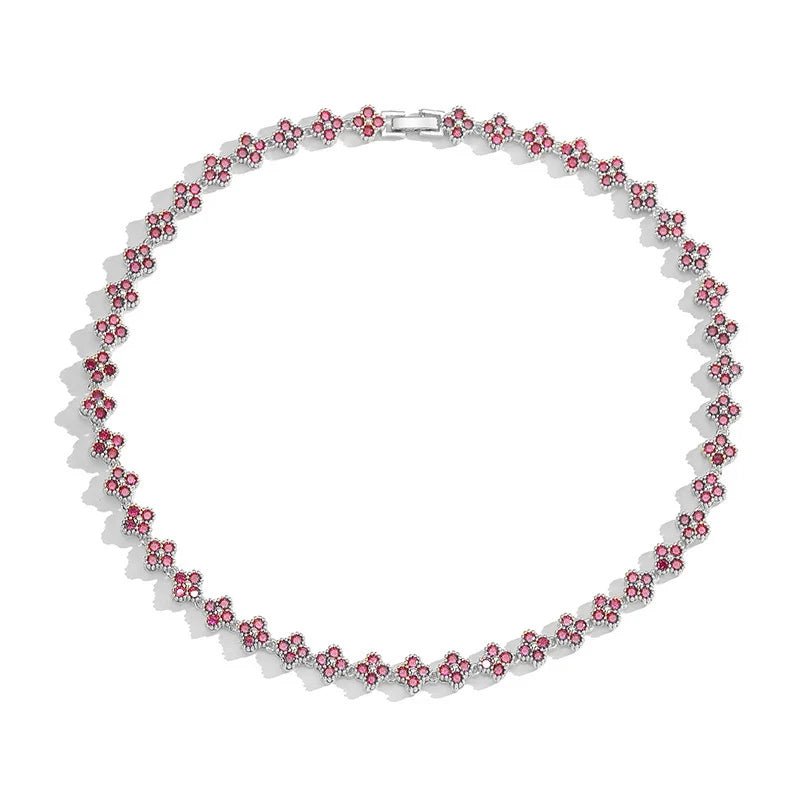 Ensemble Bijoux Fleurs Plaqué Or 18K – Collier & Bracelet Femme - FoytiShop
