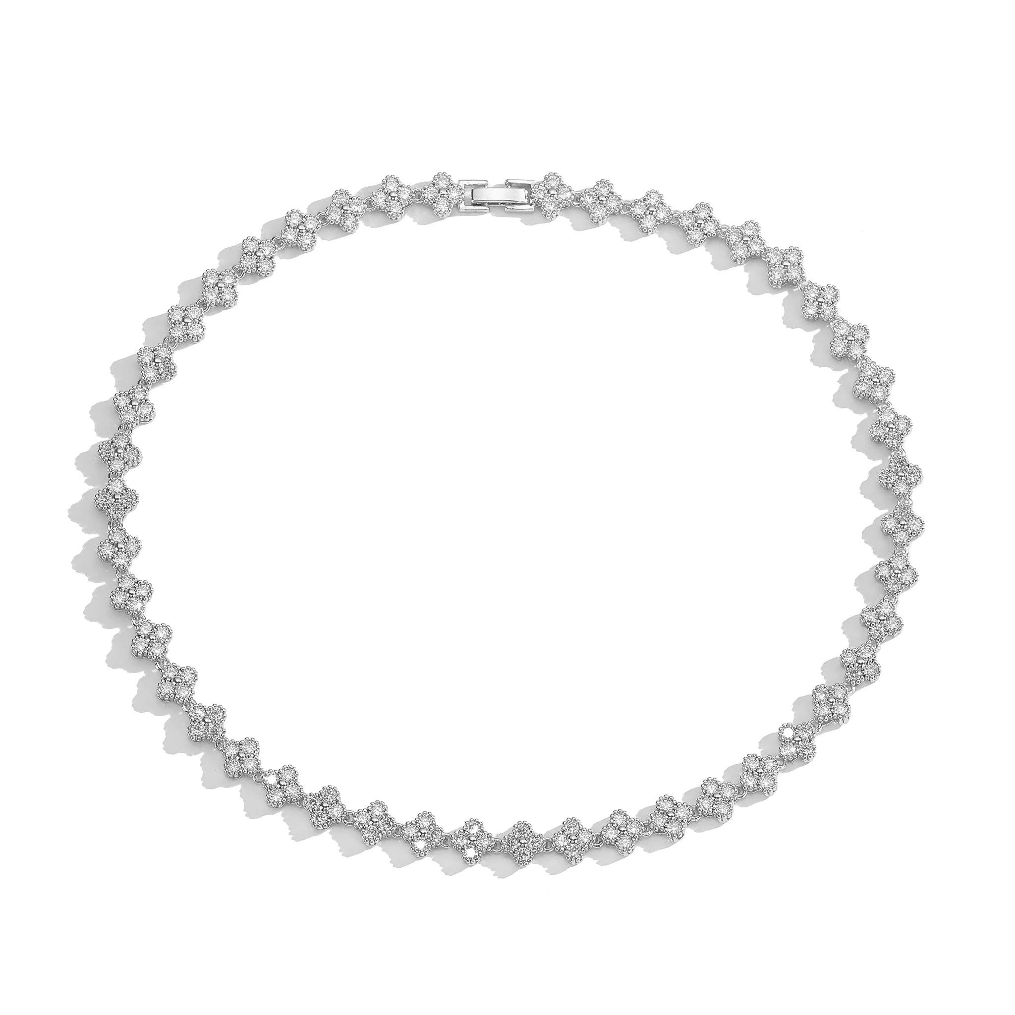 Ensemble Bijoux Fleurs Plaqué Or 18K – Collier & Bracelet Femme - FoytiShop