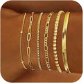 💎 Ensemble Bijoux Plaqué Or 14 Carats - Bracelets Imperméables Femme - FoytiShop