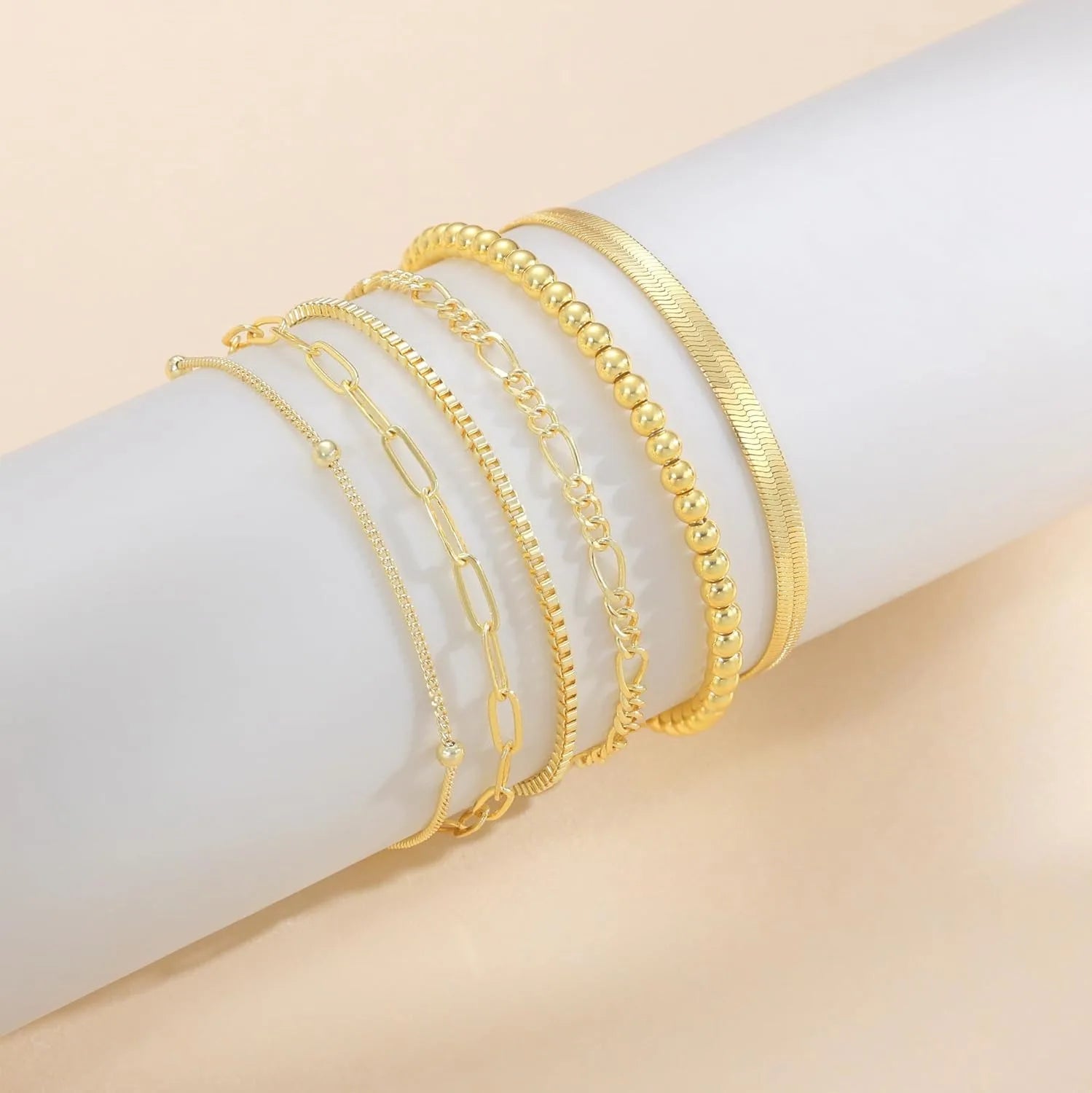 💎 Ensemble Bijoux Plaqué Or 14 Carats - Bracelets Imperméables Femme - FoytiShop