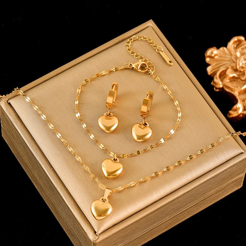 Ensemble bracelets boucles d'oreilles pour les femmes nouveau à la mode - FoytiShop