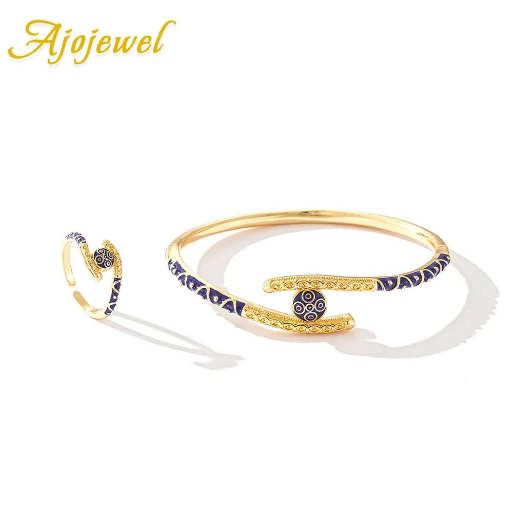 Ensemble Collier & Bague Dorés — Élégance Minimaliste - FoytiShop