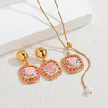 💎 Ensemble Collier et Boucles d'Oreilles Zircon Goutte - Élégance Complète - FoytiShop
