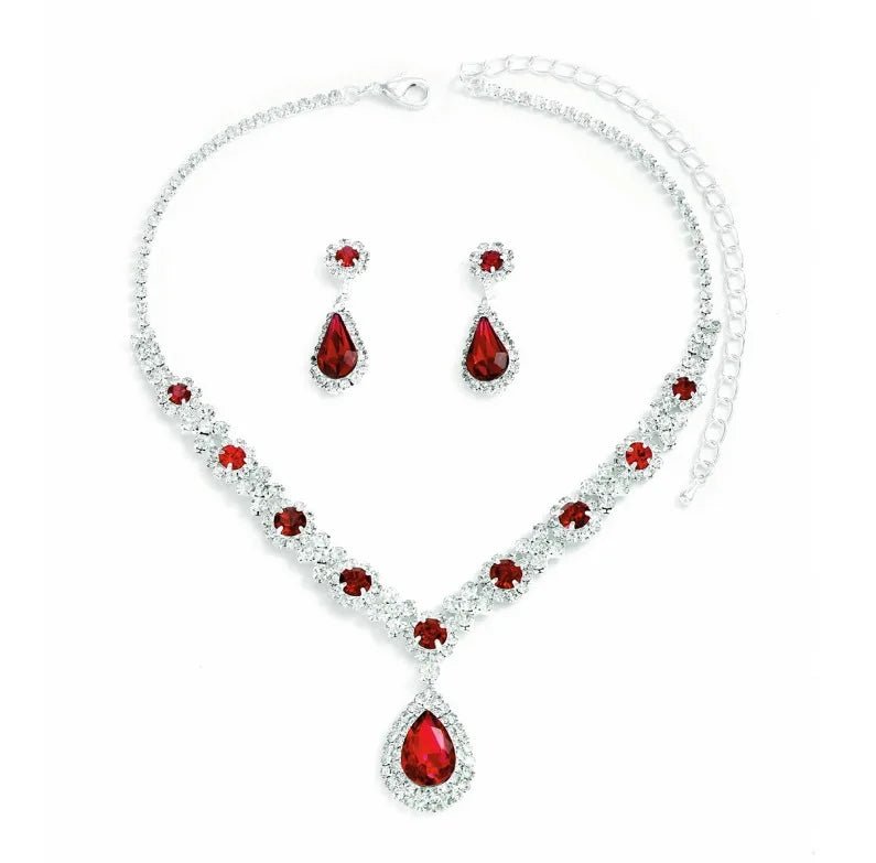 💎 Ensemble Colliers Gouttelettes Cristal et Boucles d'Oreilles Femme - FoytiShop