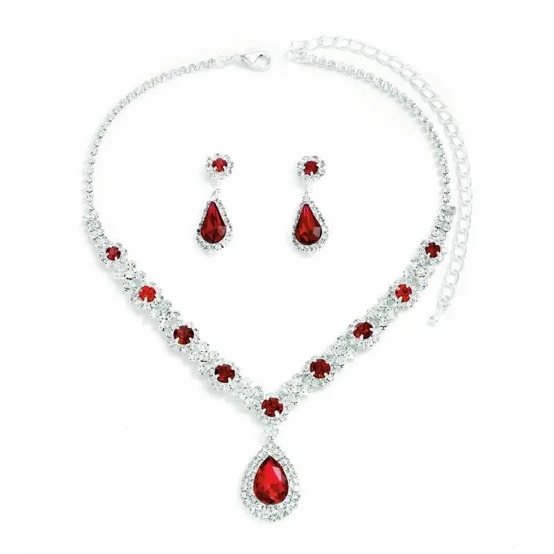 💎 Ensemble Colliers Gouttelettes Cristal et Boucles d'Oreilles Femme - FoytiShop