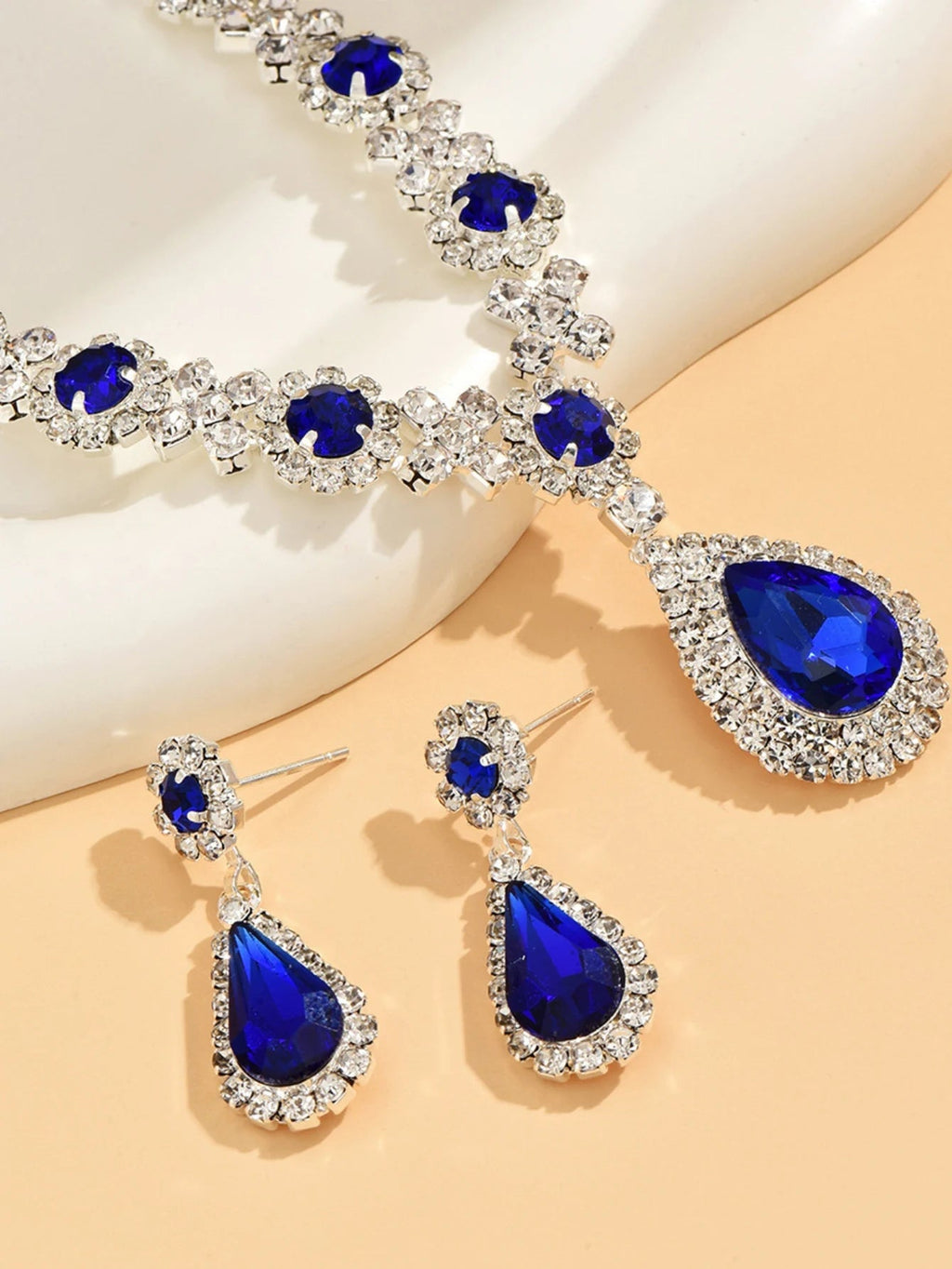 💎 Ensemble Colliers Gouttelettes Cristal et Boucles d'Oreilles Femme - FoytiShop