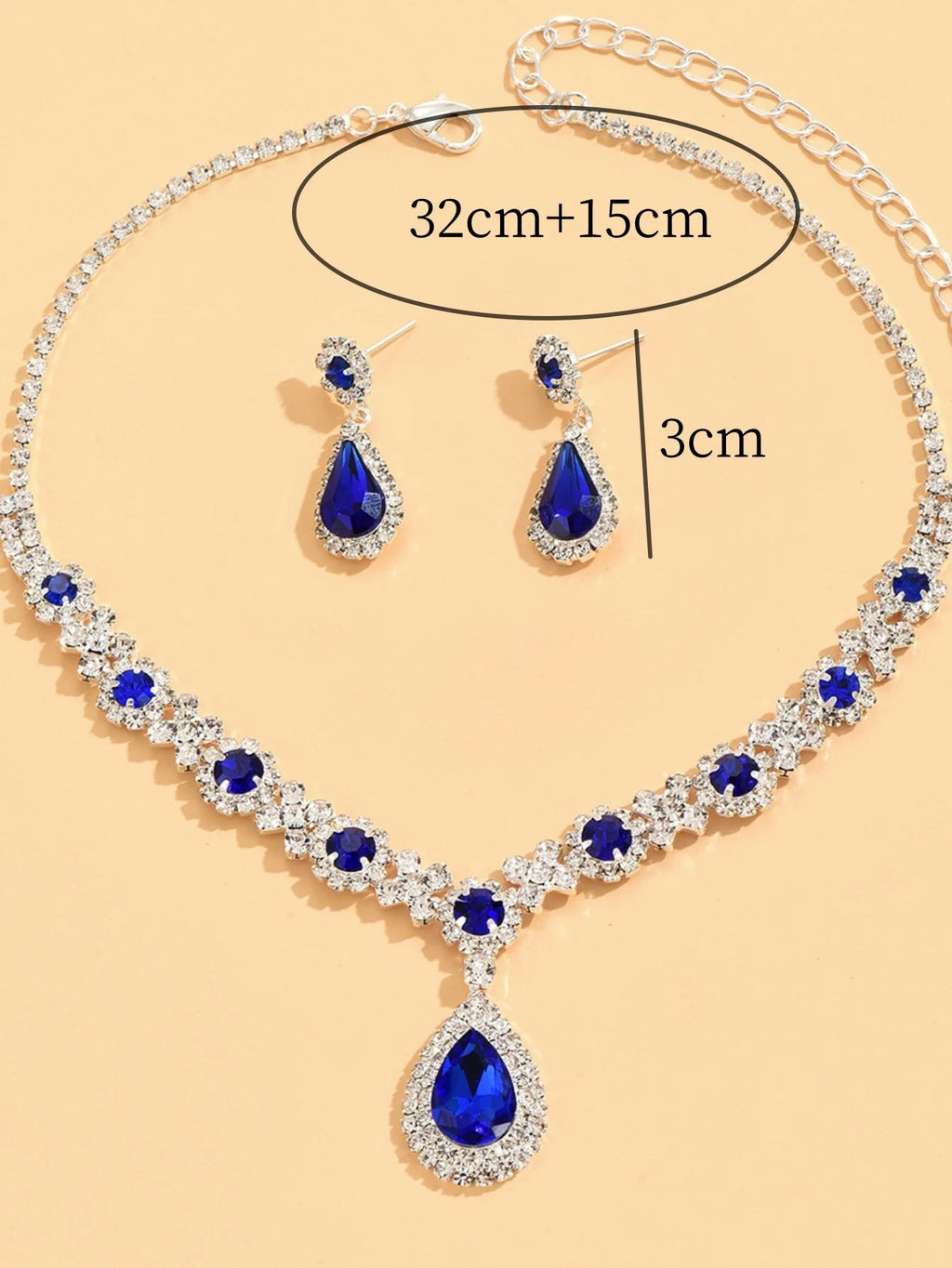 💎 Ensemble Colliers Gouttelettes Cristal et Boucles d'Oreilles Femme - FoytiShop