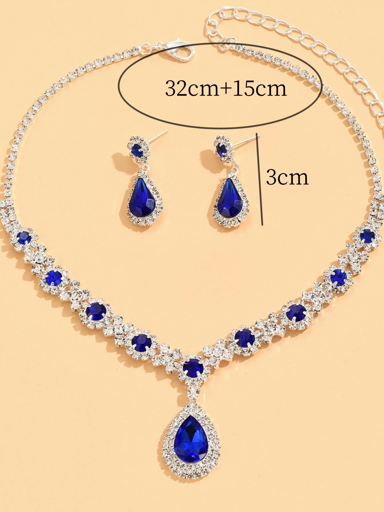 💎 Ensemble Colliers Gouttelettes Cristal et Boucles d'Oreilles Femme - FoytiShop