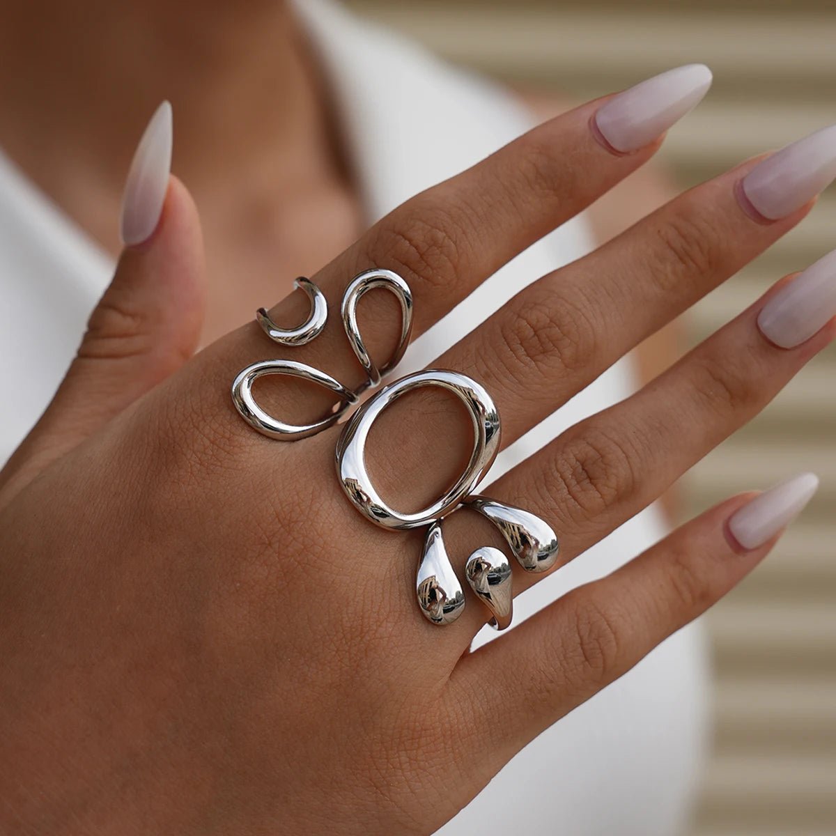 💎 Ensemble de Bagues Zircon Carrées Luxe Femme - Élégance Premium - FoytiShop