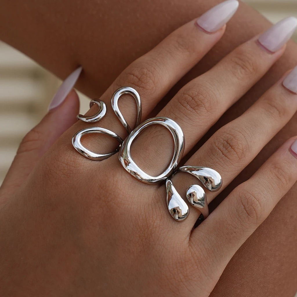 💎 Ensemble de Bagues Zircon Carrées Luxe Femme - Élégance Premium - FoytiShop
