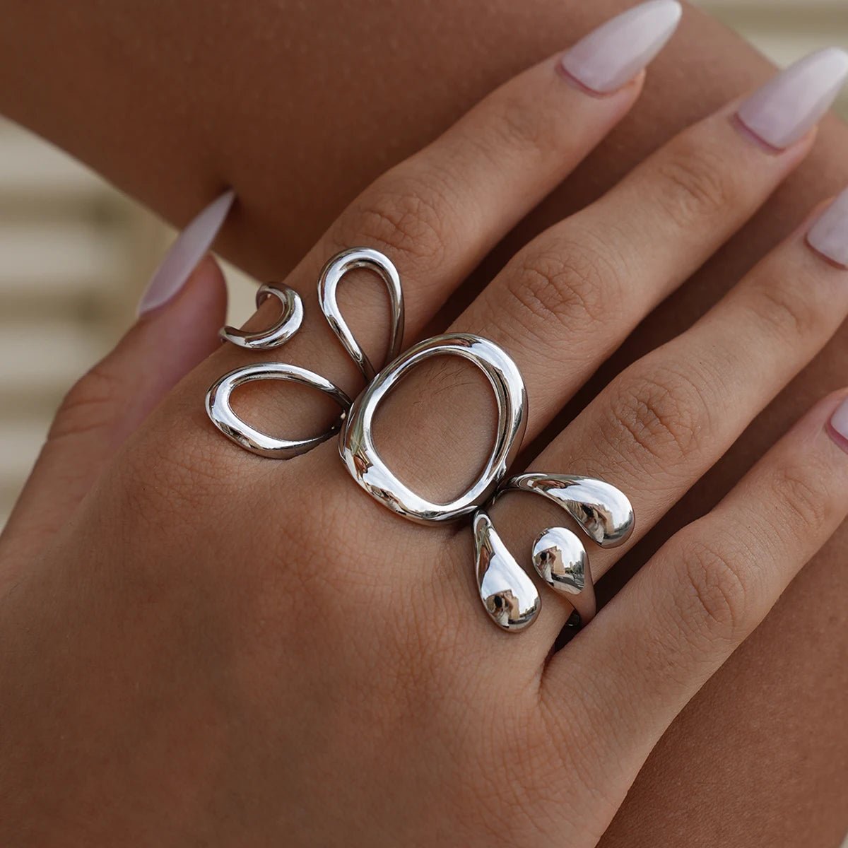 💎 Ensemble de Bagues Zircon Carrées Luxe Femme - Élégance Premium - FoytiShop